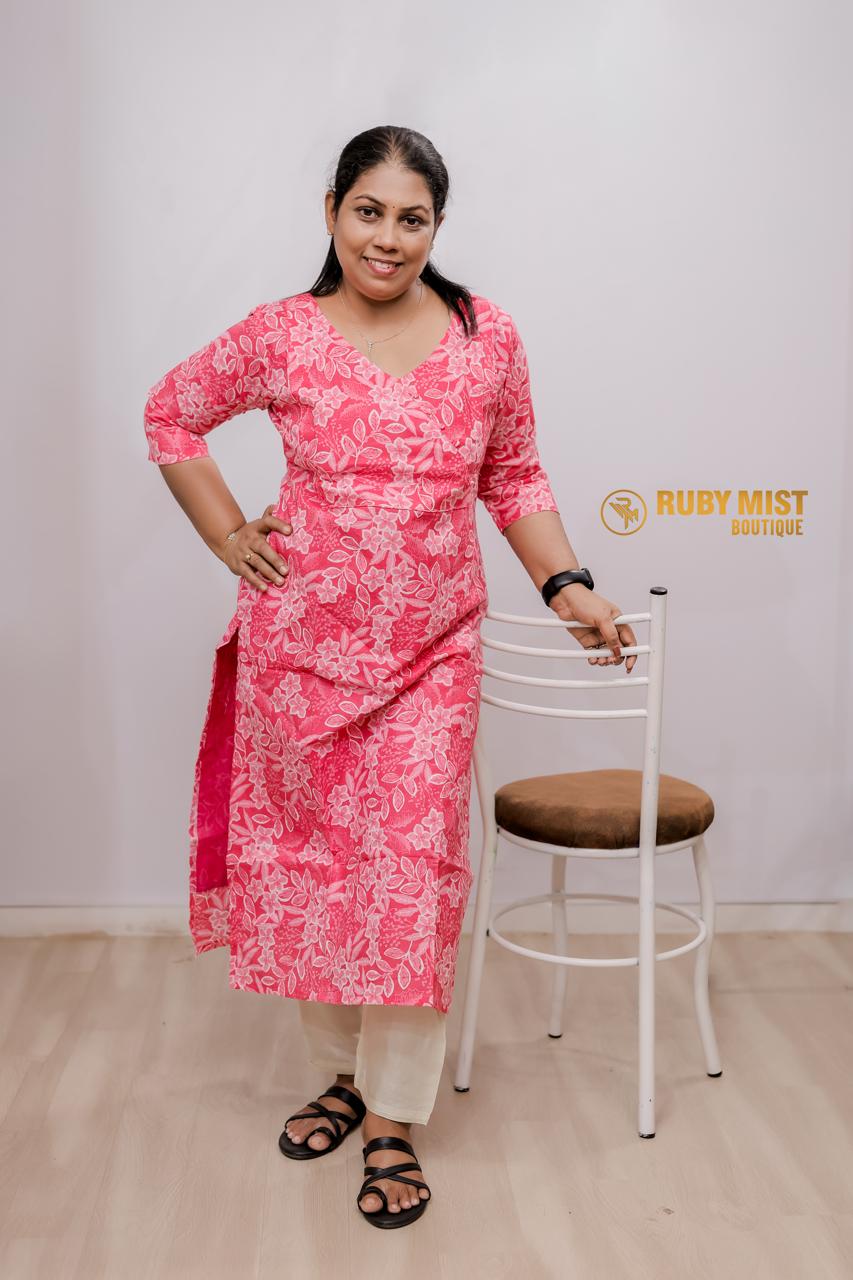 Floral Printed Cotton Kurti