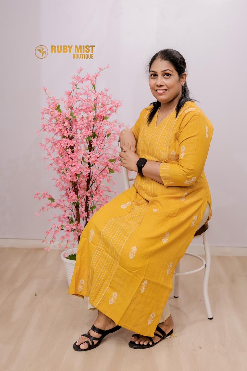 Soft Linen Cotton Kurti - Image 4